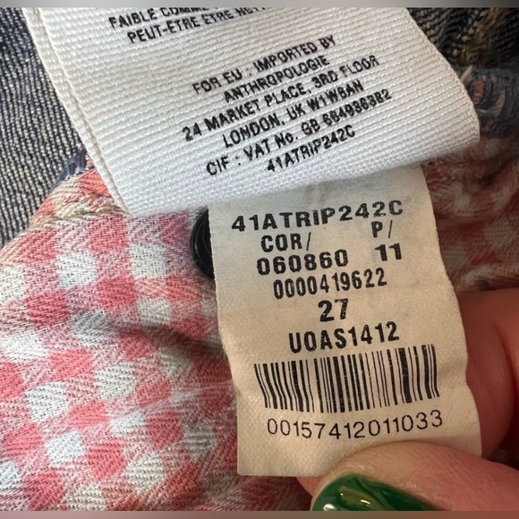 ANTHROPOLOGY Pilcro & The Letterpress Denim Shorts Stet Fit Low Rise size 27 - Picture 8 of 9